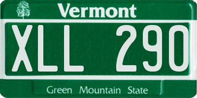 VT license plate XLL290
