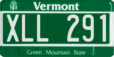 VT license plate XLL291