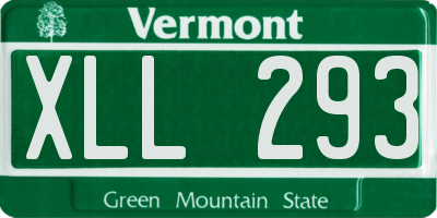 VT license plate XLL293
