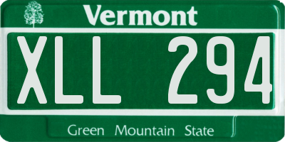 VT license plate XLL294