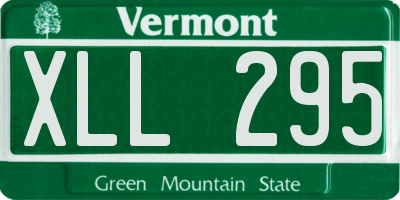 VT license plate XLL295