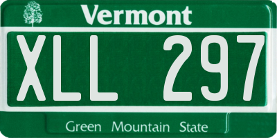 VT license plate XLL297