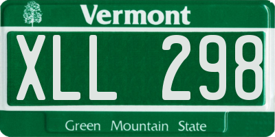 VT license plate XLL298