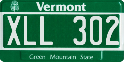 VT license plate XLL302