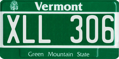 VT license plate XLL306