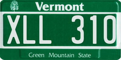 VT license plate XLL310