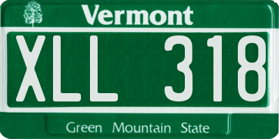 VT license plate XLL318