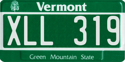 VT license plate XLL319