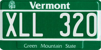 VT license plate XLL320