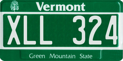 VT license plate XLL324