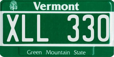 VT license plate XLL330