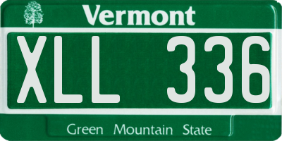 VT license plate XLL336
