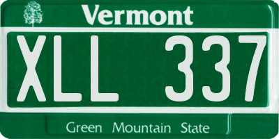 VT license plate XLL337