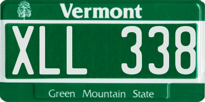 VT license plate XLL338