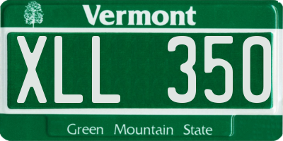 VT license plate XLL350