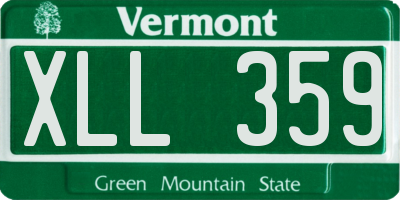 VT license plate XLL359