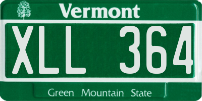VT license plate XLL364