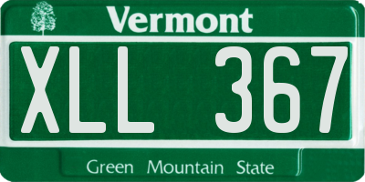 VT license plate XLL367