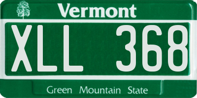 VT license plate XLL368