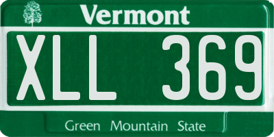 VT license plate XLL369