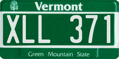 VT license plate XLL371