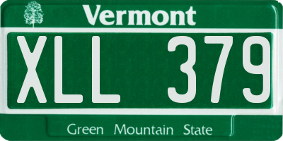 VT license plate XLL379