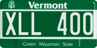 VT license plate XLL400