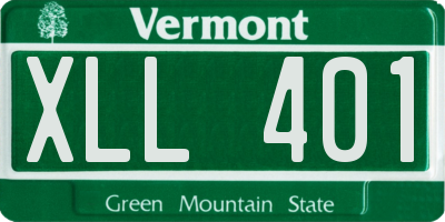 VT license plate XLL401