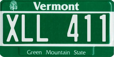 VT license plate XLL411