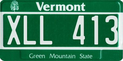 VT license plate XLL413