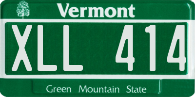 VT license plate XLL414
