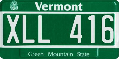 VT license plate XLL416