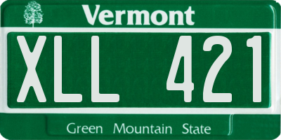 VT license plate XLL421