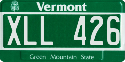 VT license plate XLL426