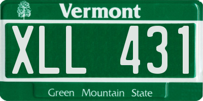 VT license plate XLL431