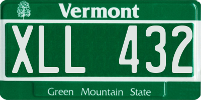 VT license plate XLL432
