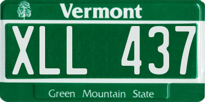 VT license plate XLL437