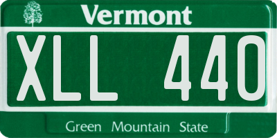 VT license plate XLL440