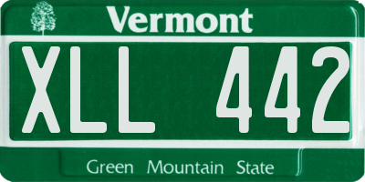 VT license plate XLL442
