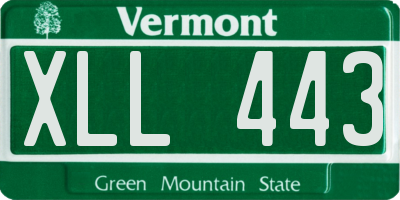 VT license plate XLL443
