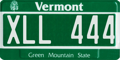VT license plate XLL444