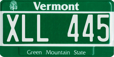 VT license plate XLL445
