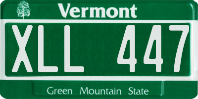 VT license plate XLL447