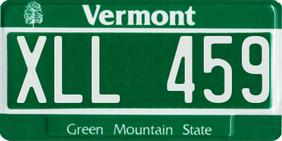 VT license plate XLL459