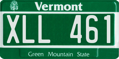 VT license plate XLL461
