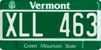 VT license plate XLL463