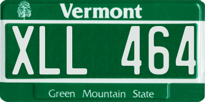 VT license plate XLL464