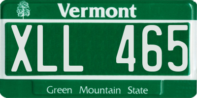 VT license plate XLL465