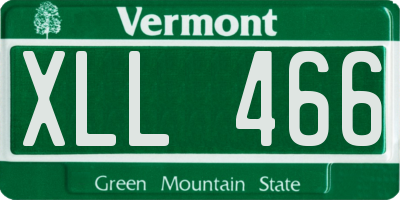 VT license plate XLL466
