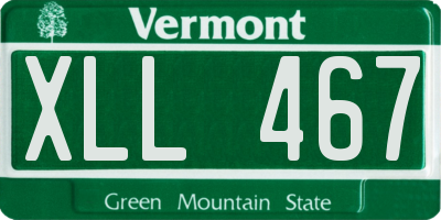 VT license plate XLL467